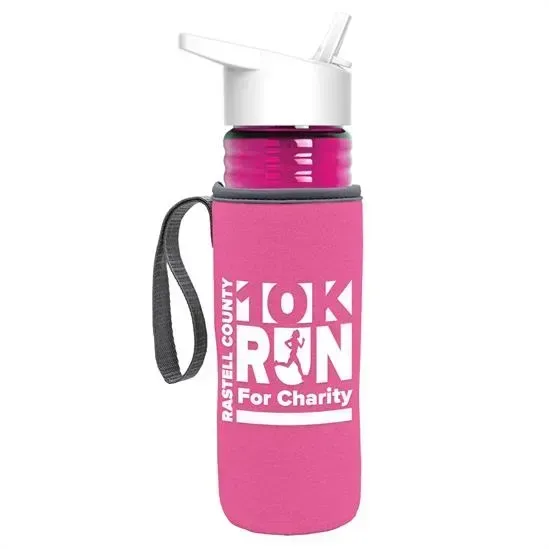 Lifeguard Bottle with Flip-Straw Lid and Insulated Caddy (24 oz.) — view 9