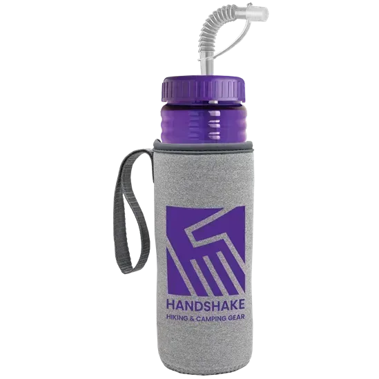 Lifeguard Bottle with Straw Lid and Insulated Caddy (24 oz.) — view 10