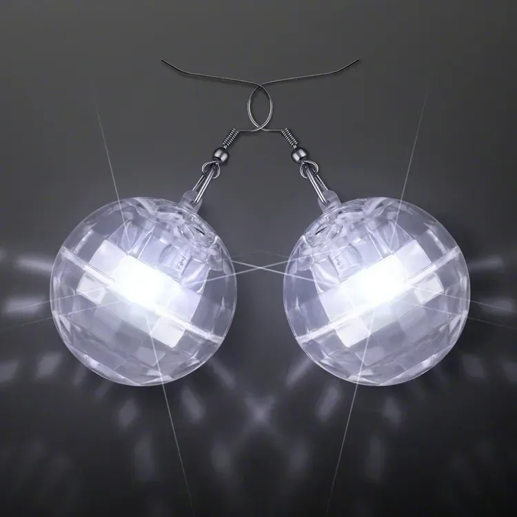 Light Projecting Disco Ball Earrings, 1 Pair — view 2