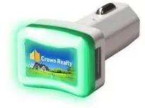 Light-Up Dual USB Charger w/ Green LED