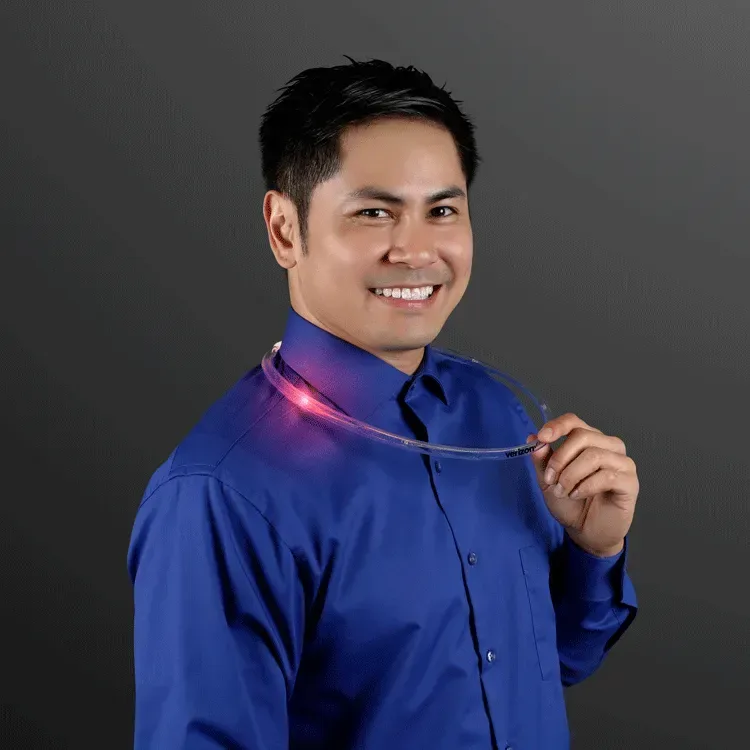 Light Up Flashing Multicolor Tube Necklaces — view 4