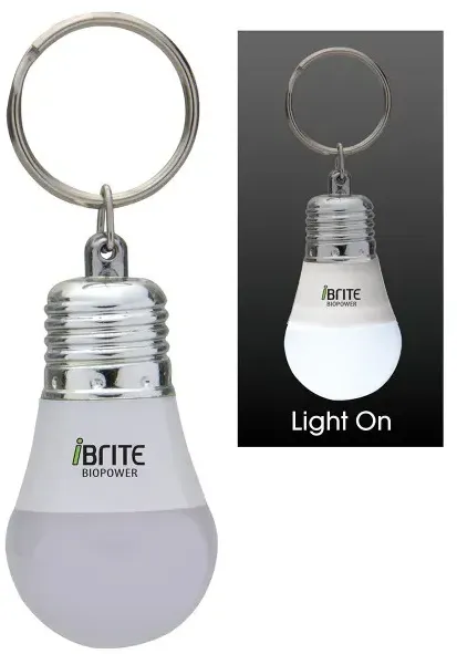 Promotional Light Up LED Bulb Keytag