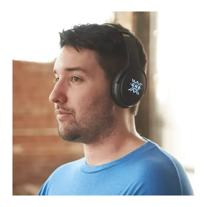 Custom Bluetooth Headphones with Light-Up Logo and Microphone — view 10