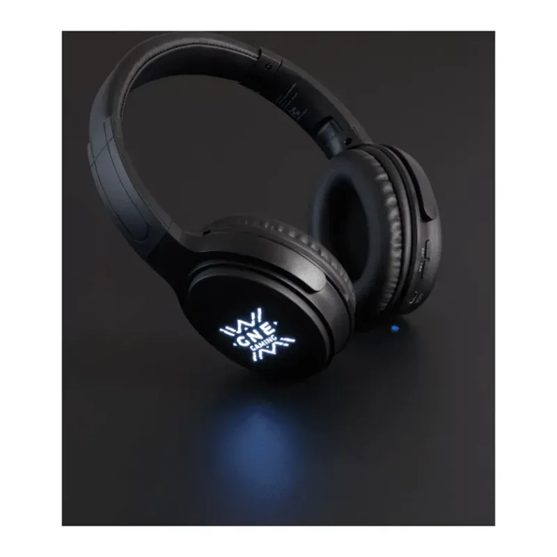 Custom Bluetooth Headphones with Light-Up Logo and Microphone — view 6