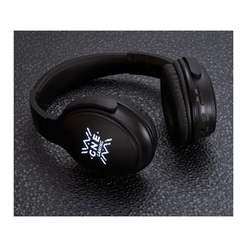 Custom Bluetooth Headphones with Light-Up Logo and Microphone — view 7