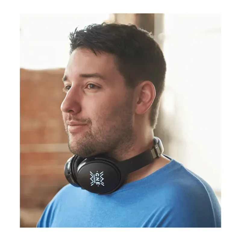 Custom Bluetooth Headphones with Light-Up Logo and Microphone — view 9