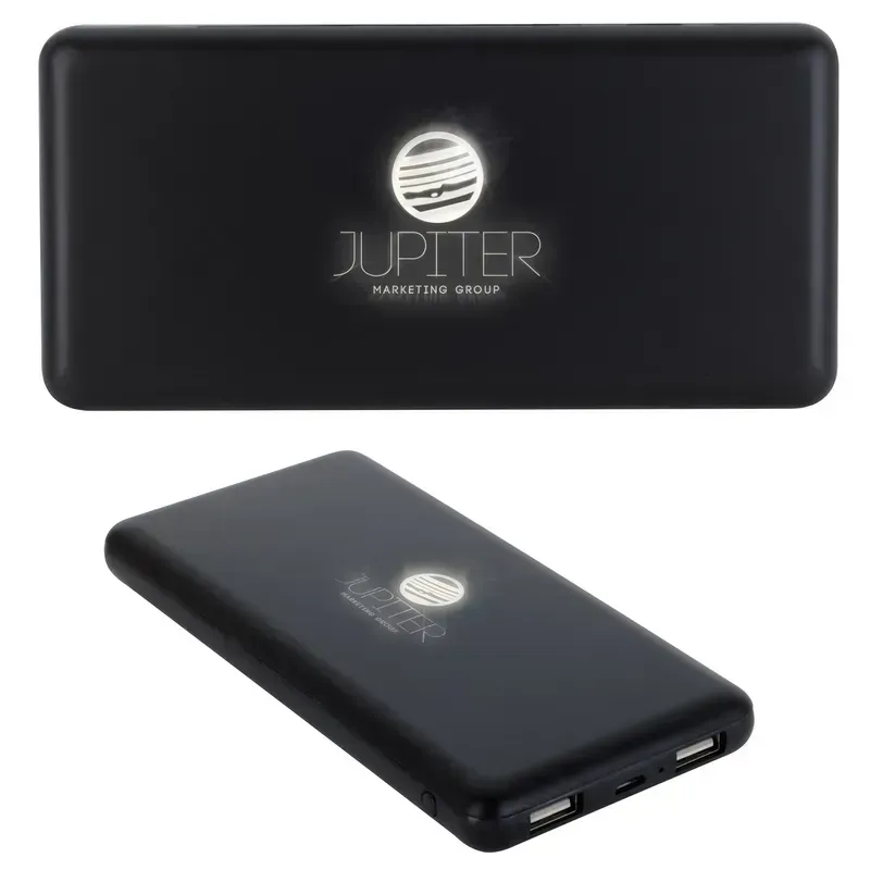 Custom Light-Up Logo Power Bank 10,000 mAh