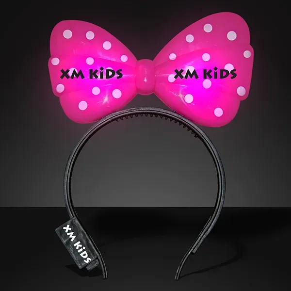 Light Up Pink Big Bow Headband