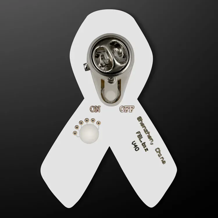 Light Up Pink Ribbons Pins For Breast Cancer Awareness — view 2
