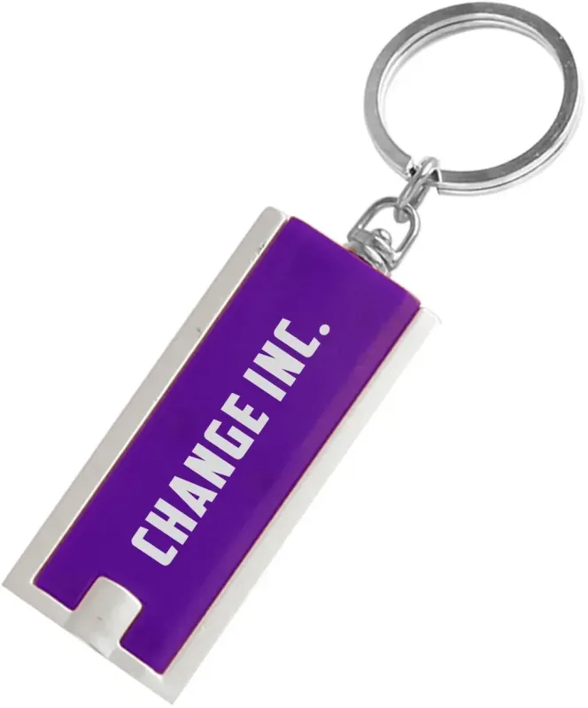 Custom Light Up Rectangle Keychains — view 4