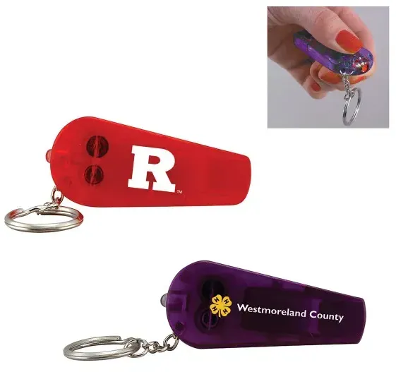 Customized Light Up Whistle Keytag