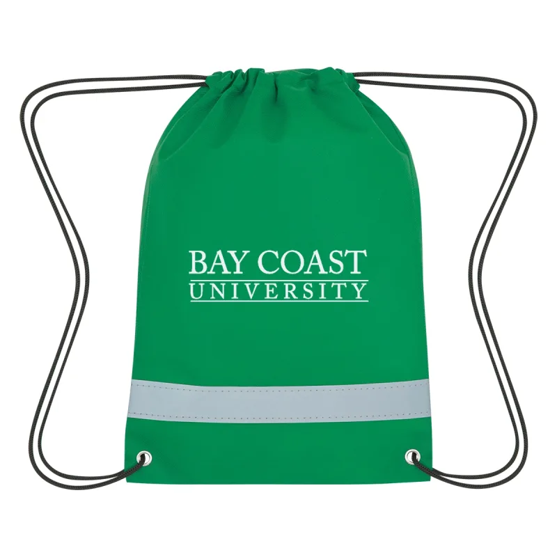 Lil' Bit Reflective Non-Woven Drawstring Bag — view 2