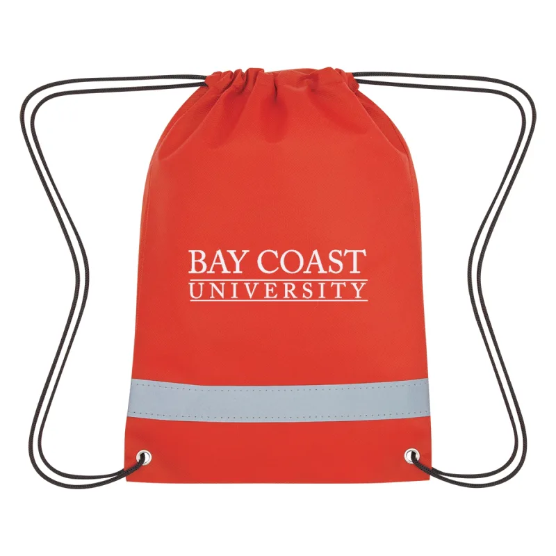 Lil' Bit Reflective Non-Woven Drawstring Bag — view 5