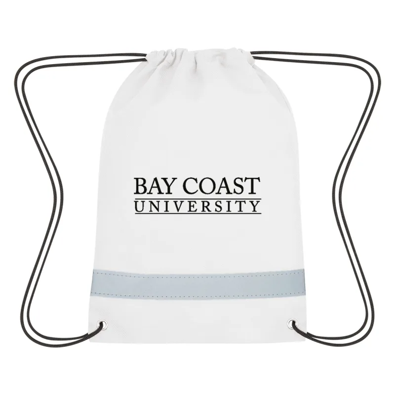Lil' Bit Reflective Non-Woven Drawstring Bag — view 6