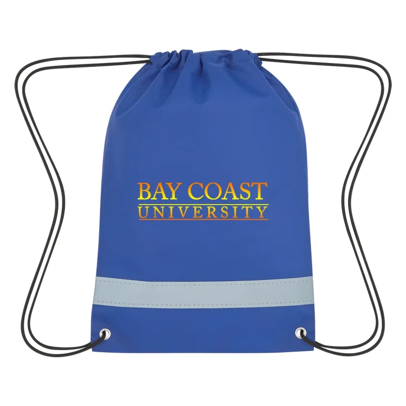Lil' Bit Reflective Non-Woven Drawstring Bag — view 8