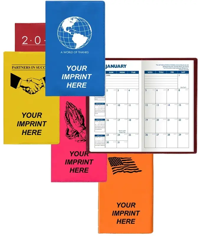 Custom Logo Planner (Standard Vinyl Soft Cover) - Monthly 1-color Insert