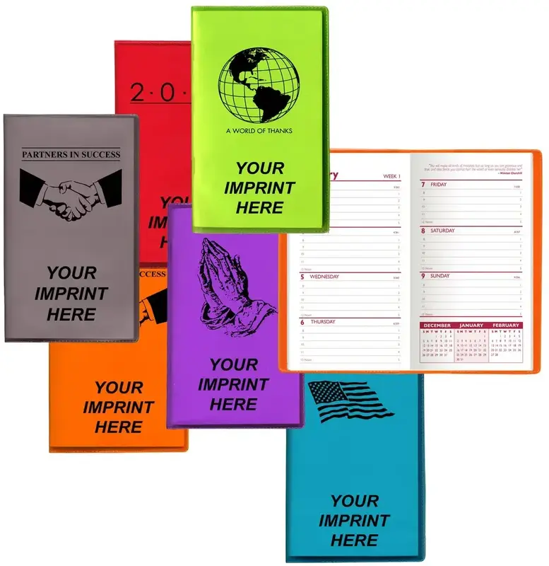 Custom Logo Planner - Translucent Vinyl Soft Cover with Weekly Insert (1-color)