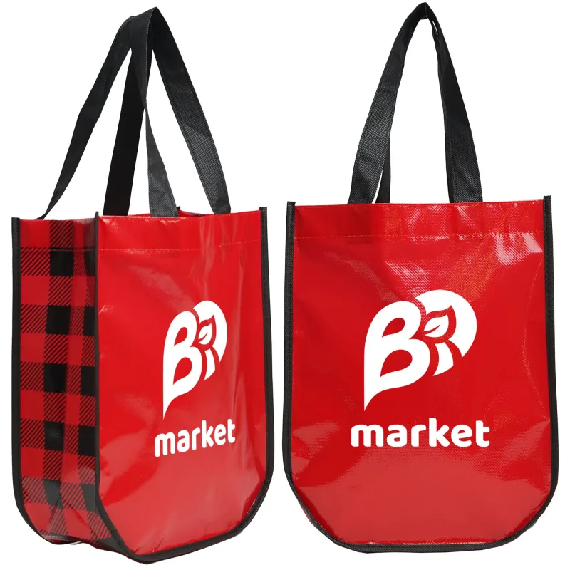 Lumberjack Plaid Laminated Fashion Tote — view 3