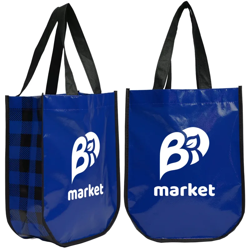 Lumberjack Plaid Laminated Fashion Tote — view 4