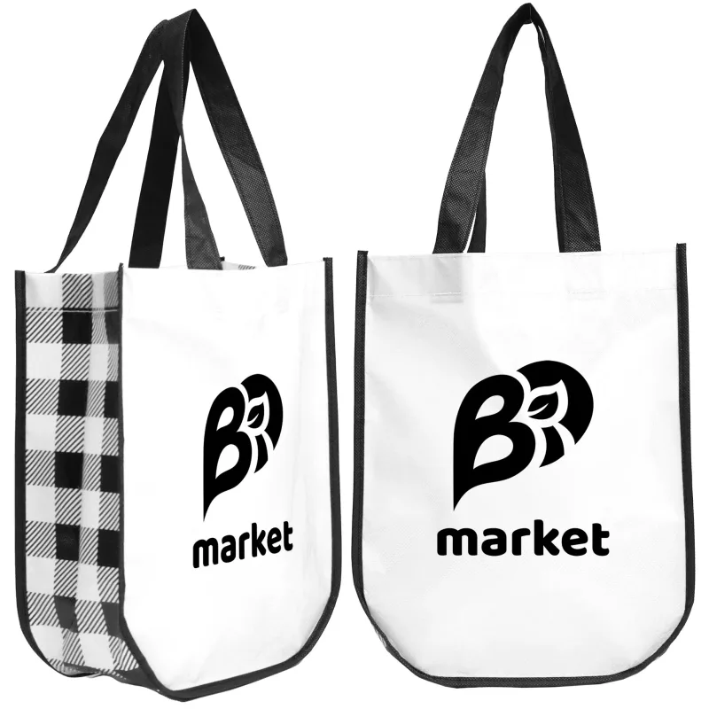 Lumberjack Plaid Laminated Fashion Tote — view 5