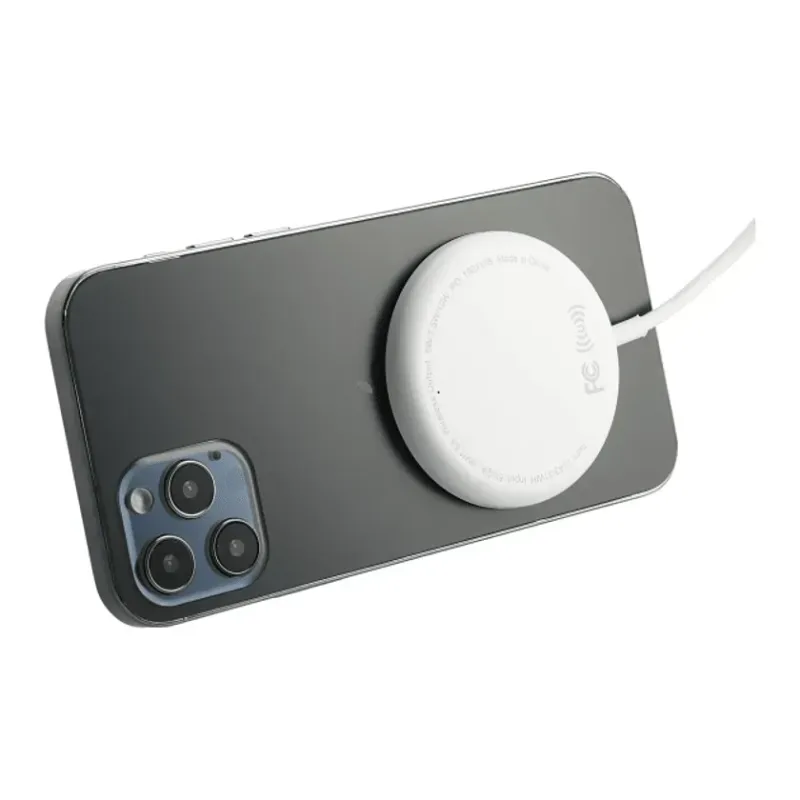 Personalized MagClick™ Pro Fast Wireless Charging Pad with Integrated Cable — view 2