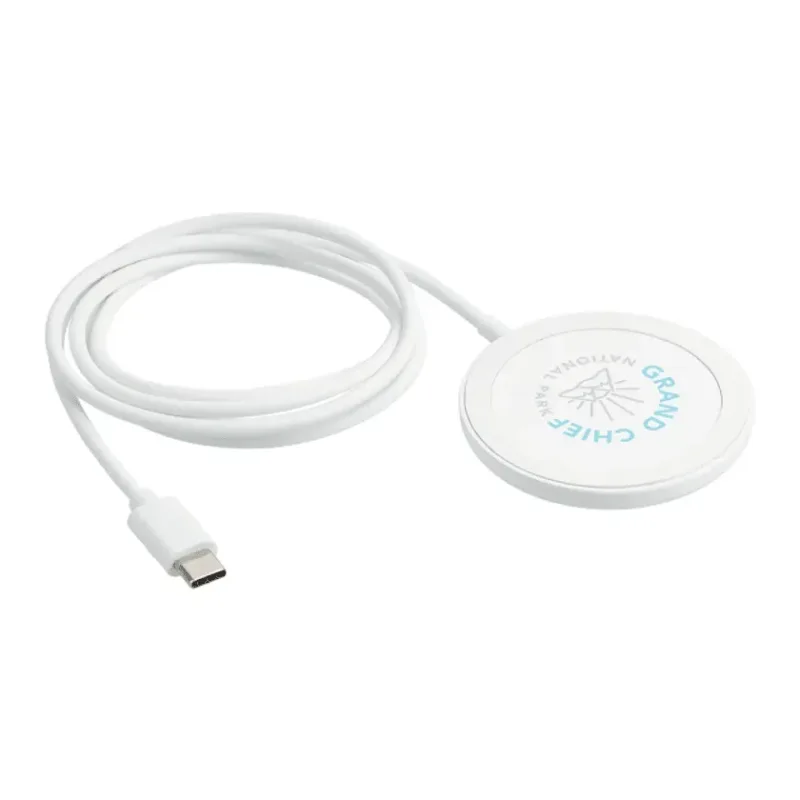 Personalized MagClick™ Pro Fast Wireless Charging Pad with Integrated Cable — view 7