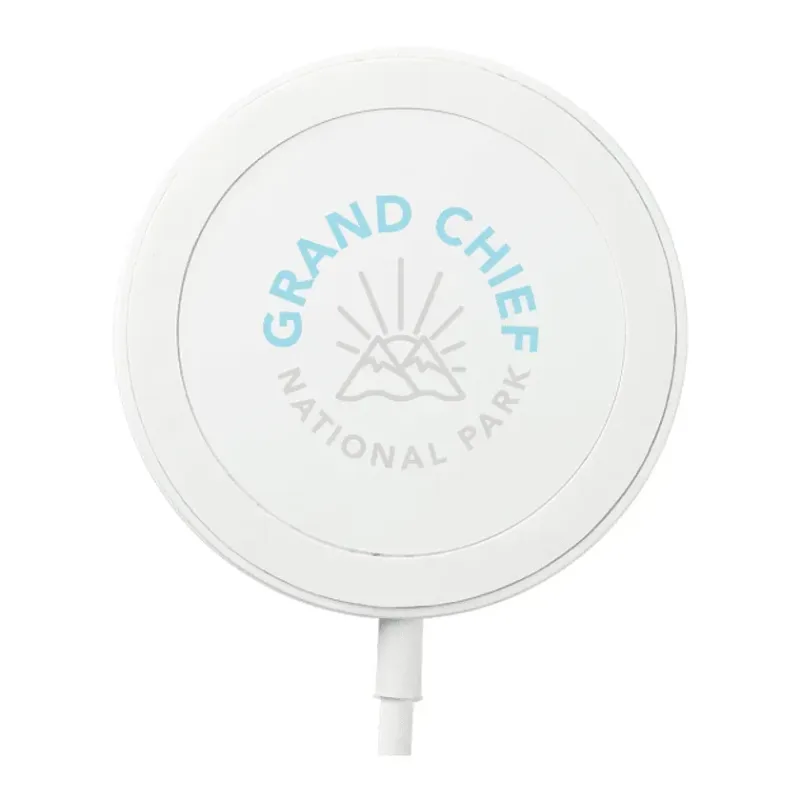 Personalized MagClick™ Pro Fast Wireless Charging Pad with Integrated Cable — view 9