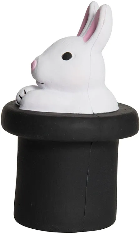 Magic White Rabbit in Top Hat Stress Reliever — view 3