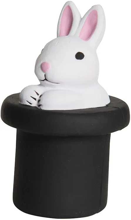 Magic White Rabbit in Top Hat Stress Reliever — view 4