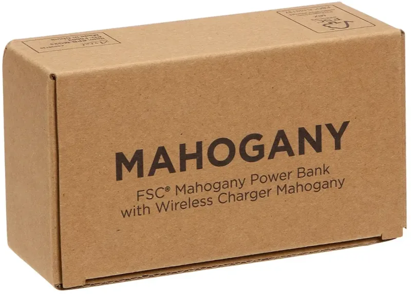 Mahogany 5000mAh Power Bank with 15W Magnetic Wireless Charger — view 2