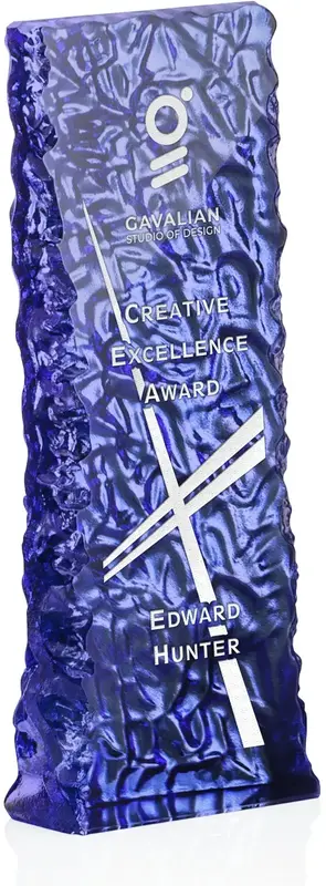 8.5" Customizable Azure Manilla Acrylic Achievement Award