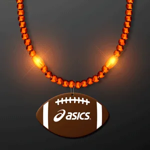Mardi Gras Beads with Football Medallion — view 9