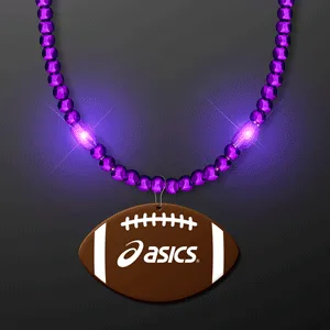 Mardi Gras Beads with Football Medallion — view 5