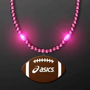 Mardi Gras Beads with Football Medallion — view 6