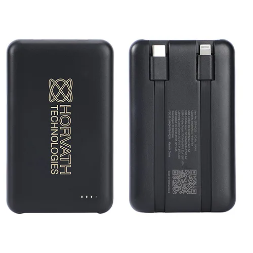 Marquis 5000mAh 20W PD Power Bank with Wireless Charger & Built-In Cables — view 3