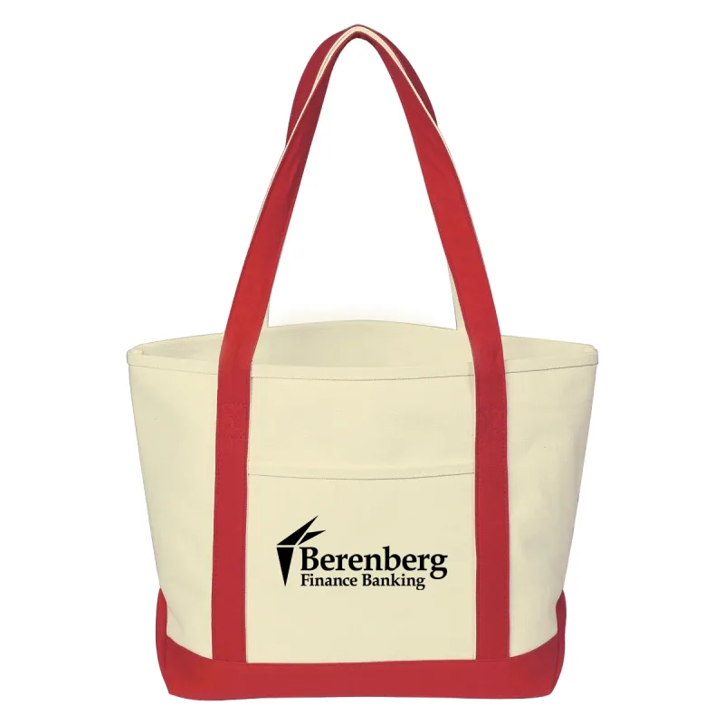 Heavy Cotton Canvas Boat Tote Bag — view 4