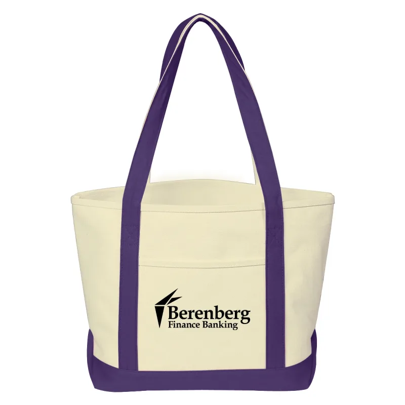 Heavy Cotton Canvas Boat Tote Bag — view 7
