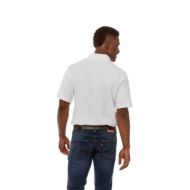 Customizable Men's BELMONT Short Sleeve Pique Polo Shirt — view 3