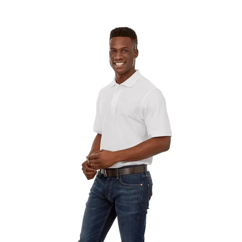 Customizable Men's BELMONT Short Sleeve Pique Polo Shirt — view 6