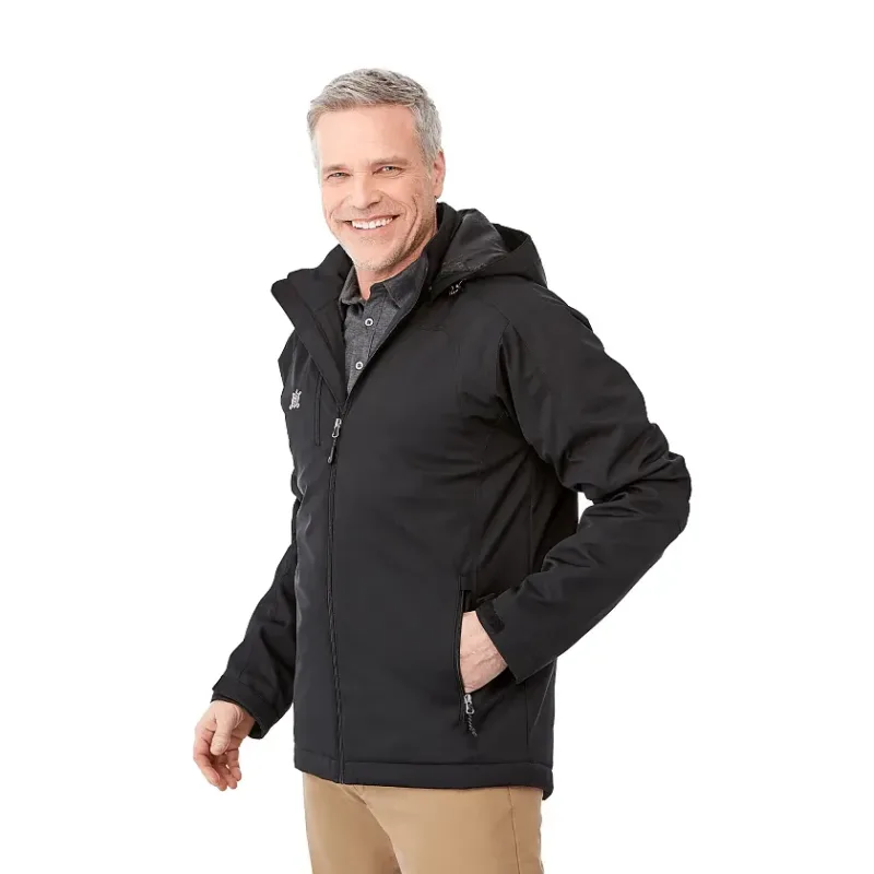 Custom Insulated Softshell Jacket - Men's BRYCE With Hood — view 17