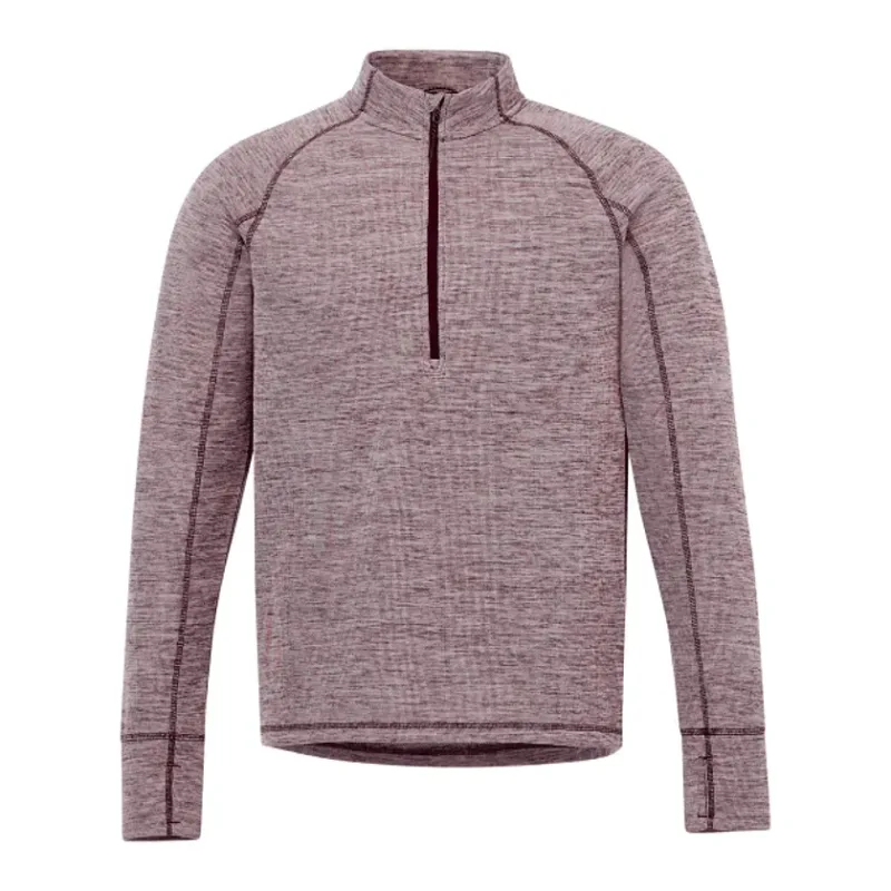 Custom Men's Performance Knit Half Zip Sweater with Thumb Holes — view 12