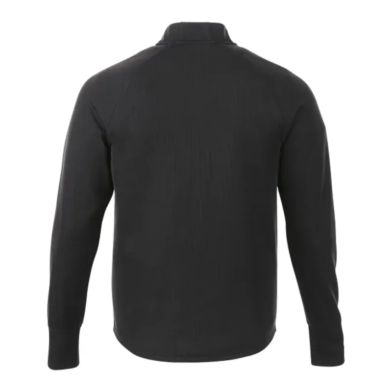 Custom Men's Performance Knit Half Zip Sweater with Thumb Holes — view 2