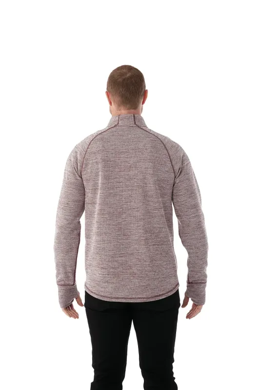 Custom Men's Performance Knit Half Zip Sweater with Thumb Holes — view 6