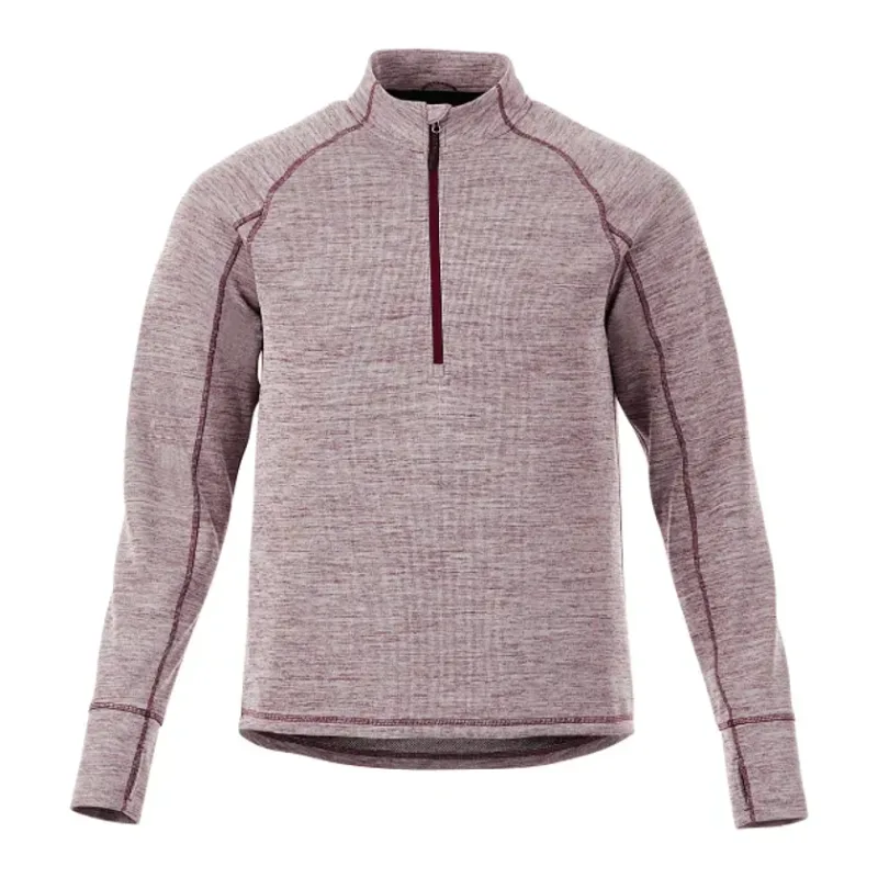 Custom Men's Performance Knit Half Zip Sweater with Thumb Holes — view 7