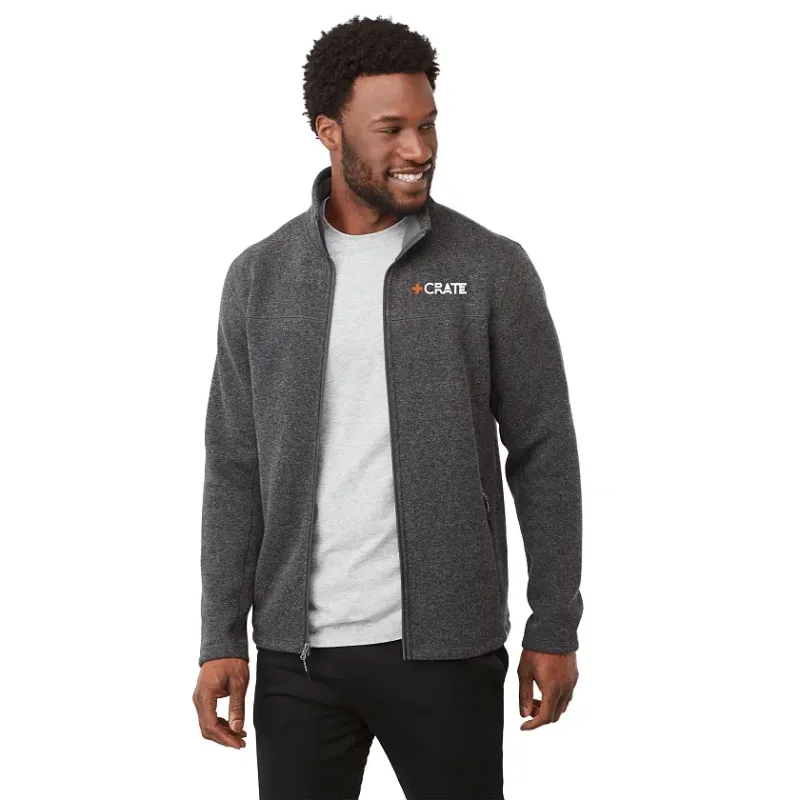 Custom Branded Men's Darnell Eco Knit Full Zip Sweater — view 23