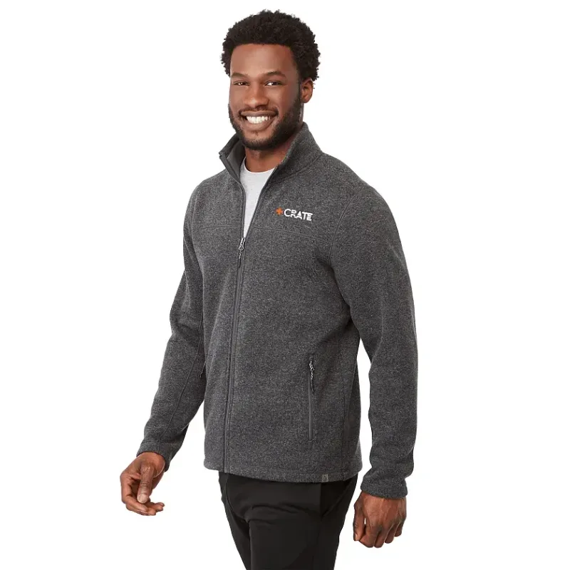 Custom Branded Men's Darnell Eco Knit Full Zip Sweater — view 24