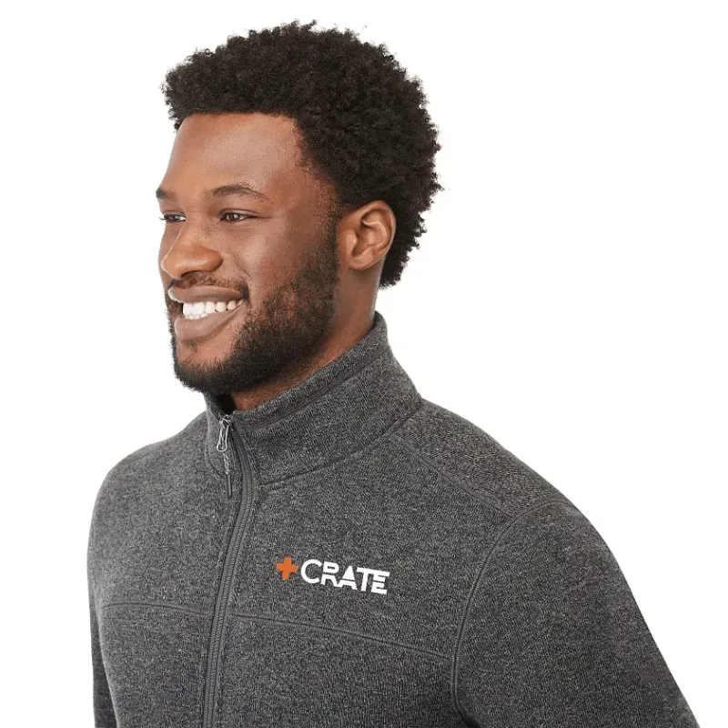 Custom Branded Men's Darnell Eco Knit Full Zip Sweater — view 31