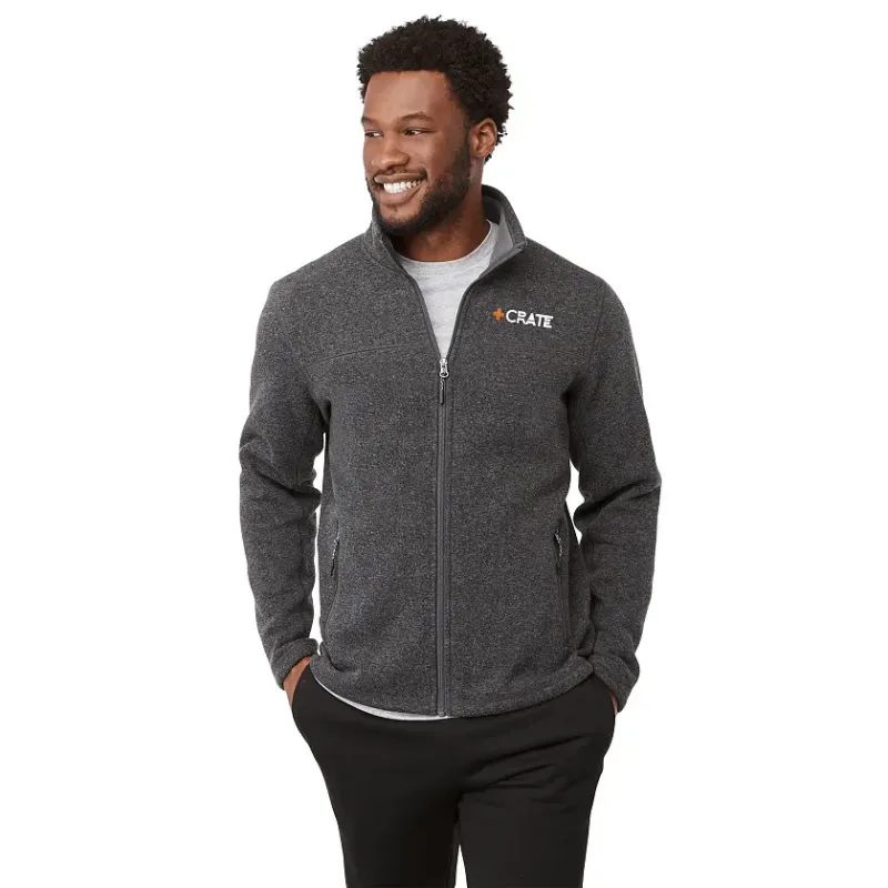 Custom Branded Men's Darnell Eco Knit Full Zip Sweater — view 32