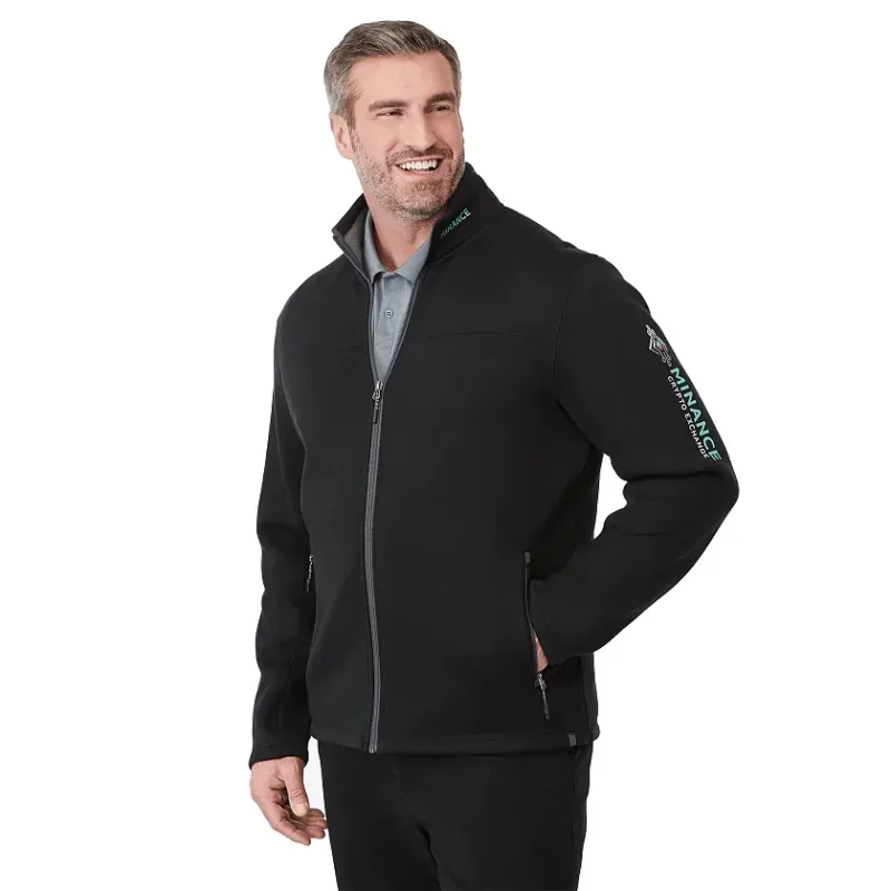 Custom Branded Men's Darnell Eco Knit Full Zip Sweater — view 7