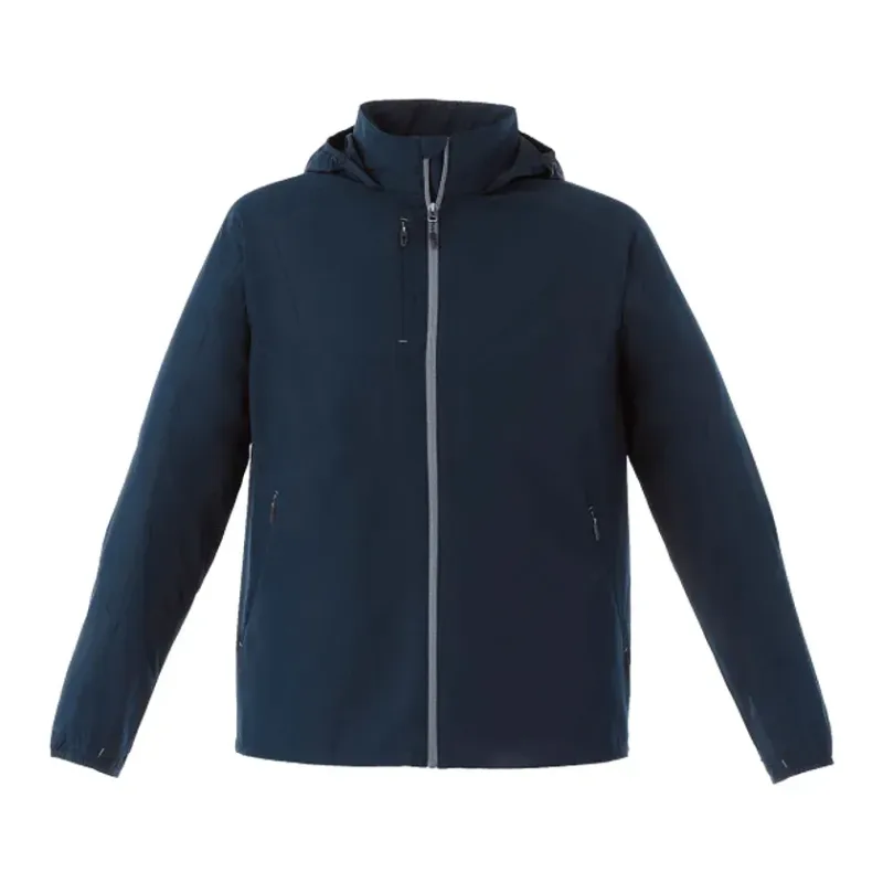 Custom Men's Lightweight Water Resistant Jacket with Hood - FLINT — view 28